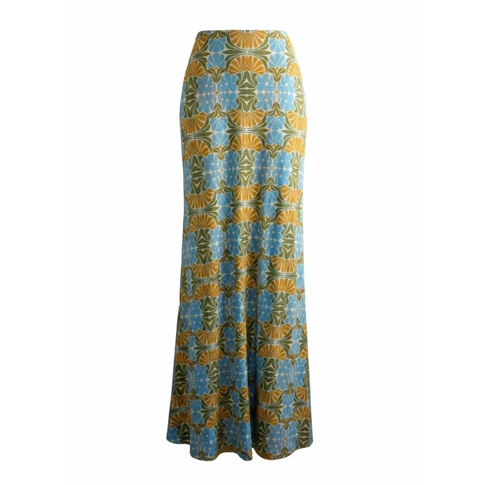 MISA Los Angeles Ekat Maxi Skirt - NWT - Blue Citrus Print - Size XS - Picture 3 of 10